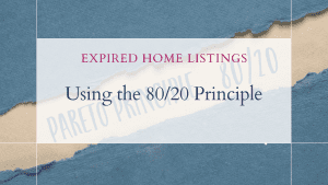 Using the 80/20 Rule in Real Estate